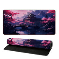 Tapis de souris XXL pour jeux vidéo, tapis de bureau en caoutchouc antidérapant, tapis de souris surdimensionné à thème anime et dessin animé, résistant à l'eau, tapis de table pour ordinateur