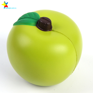 Pelota Antiestrés de Espuma de Poliuretano de Alta Calidad con Forma de Manzana, Pelota de Manzana con Logotipo Personalizado, Juguete Antiestrés de Fruta para Niños - Product Image 2