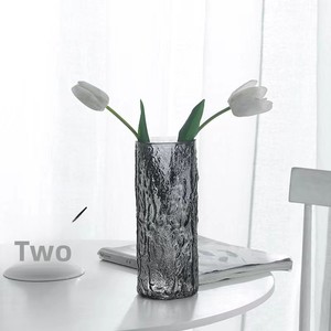 Vase en verre transparent de qualité supérieure, nouveau design minimaliste moderne en forme de roche, vase pour roses et tulipes <span class=keywords><strong>Glacier</strong></span> - Product Image 2
