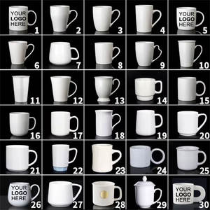 Taza de Cerámica con Logotipo Personalizado, Taza de Café Creativa con Dibujos Animados, con Revestimiento Blanco para Sublimación Térmica, Taza de Café Blanca Pura de 11 oz - Product Image 1