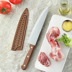 Cuchillo <span class=keywords><strong>de</strong></span> <span class=keywords><strong>chef</strong></span> afilado <span class=keywords><strong>de</strong></span> 8 pulgadas Morden con funda protectora, mango ergonómico, acero inoxidable alemán, apto <span class=keywords><strong>para</strong></span> lavavajillas. - Product Image 2