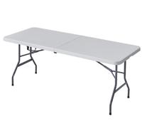 Table pliante en plastique extérieure de qualité pour les événements de jardin de mariage de fête noir 6ft/8ft table en plastique pliante HDPE écologique