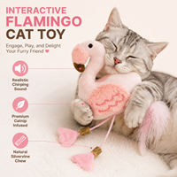 Jouet pour chat flamant rose et faucon couineur avec herbe à chat, jouet interactif pour chatons pour lutter contre l'ennui, vente en gros