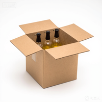 Boîtes d'expédition de vin avec cloisons Cartons d'emballage en carton ondulé Logo personnalisé imprimé pour l'approvisionnement en détail