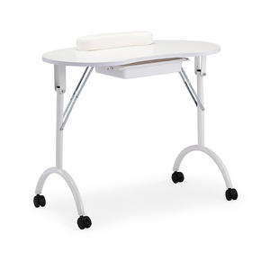 Precio barato, muebles de salón de estilo moderno, <span class=keywords><strong>mesa</strong></span> de salón de <span class=keywords><strong>manicura</strong></span> de uñas de metal - Product Image 1