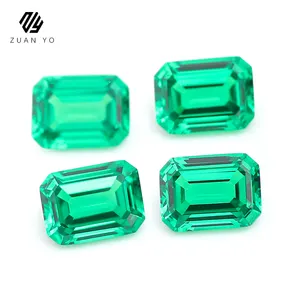 Colombia Lab Grown Emerald Gemstone Synthetic Emerald Cut Diamond Loose Hydrothermal Lab Created Diamonds Wholesale