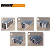 Maison conteneur décorée clé en main 40 pieds, mini-villa préfabriquée avec salle de bain, maison modulaire extensible, maison préfabriquée, cabane en rondins