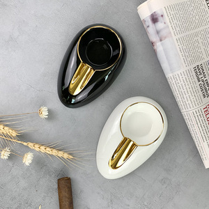 Cenicero de Cerámica Portátil de Diseño Simple Estilo Americano con Logotipo Personalizado de Yiwu Juji para Uso en Hoteles y Hogares por <span class=keywords><strong>Lewei</strong></span> - Product Image 4