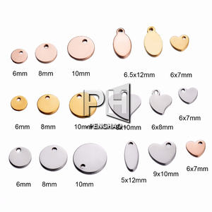 Серебристые и золотистые пустые штамповочные бирки из нержавеющей стали, брендовая бирка для логотипов ожерелий, цвет не выключается - Product Image 1