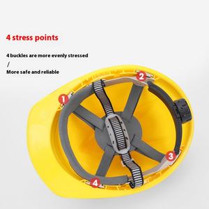 Casco de Seguridad Amarillo Certificado para la Construcción, Casco Rígido Anticolisión Reforzado para Trabajos de Ingeniería y Construcción - Product Image 5