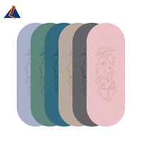 Tapis de yoga en fibre de coco naturelle PU antidérapant, écologique, rectangulaire, imprimé, avec logo personnalisé, pour Pilates, gym à domicile, fitness, entraînement, coussinets OEM – Grande Vente