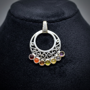 Chakra <b>Moon</b> Shape Metal Pendants Wholesale Chakra Metal Pendants - Product Image 3