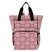Sac à langer tendance avec imprimé fleur d'hibiscus Hawaï, imperméable, sac à dos de voyage pour bébé, multipoches, grand format