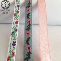 Ruban en nylon tissé jacquard uni vintage élastique pour emballage cadeau et vêtements