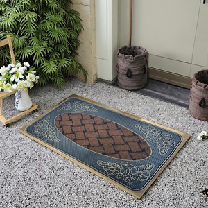 Tapete de Entrada de Goma de Estilo Europeo Clásico, Rectangular, con Patrón Floral, Antideslizante, para Exteriores - Product Image 2