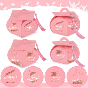 Cajas de regalo de graduación al por mayor, caja de dulces de <span class=keywords><strong>clase</strong></span> de decoraciones de graduación con borla para suministros de favores de fiesta de graduación - Product Image 2