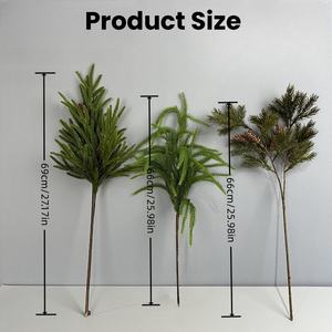 Branches d'arbre artificielles en plastique souple à <span class=keywords><strong>gros</strong></span> tige, à aiguilles de pin, avec <span class=keywords><strong>fruits</strong></span> en cône, pour décorations de Noël, extérieur et intérieur, vente chaude - Product Image 6