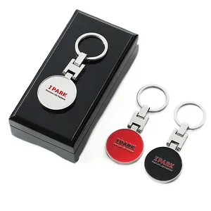 Customized Key Rings Souvenirs Car Company Logo Key Chain Personalize Metal Zinc Alloy Black Gold White Keychain