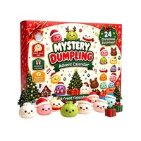 Calendrier de l'Avent DIY en forme de pain squishy à déchirer, boîte surprise, jouet anti-stress, cadeau pour les fêtes et la vente au détail