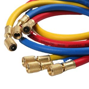 Tuyau de Recharge 3 Couleurs 90CM pour Réfrigérateurs et Climatiseurs – Outil de Service de Réfrigération pour Gaz Frigorigènes R22, R134A, R410A - Product Image 4
