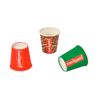 Kleine waterdichte wegwerp papieren bekers met aangepast logo voor espresso-tasting, café, restaurant, hotel, feest, dranken-service