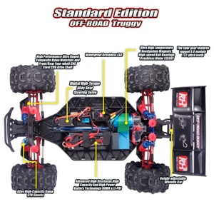 SJY-8065 1/8 Camion Truggy Brushless 4x4 2.4G RC avec métal et câble USB - Product Image 5