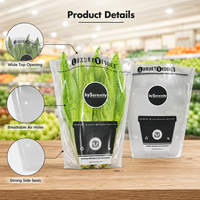 Sacs à laitue trapézoïdaux imprimés sur mesure, sacs d'emballage transparents pour produits frais et légumes avec impression en héliogravure