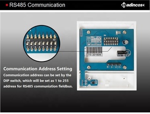 Mth300 डिजिटल Lcd डिस्प्ले प्लास्टिक ओम दीवार प्रकार तापमान आर्द्रता ट्रांसमीटर कमरे के सुपरमार्केट प्लांट अनुप्रयोगों के लिए - Product Image 4