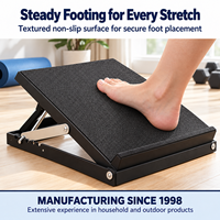 BNcompany Planche d'inclinaison antidérapante en acier, réglable sur 5 niveaux, pour étirement des mollets et des chevilles, entraîneur de gym, OEM ODM, durable, noir