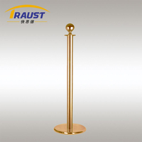 Poteau de Guidage Traust VIP Classique pour Tapis Rouge, Or, avec Cordon, pour Églises, Théâtres et Gestion de File d'Attente