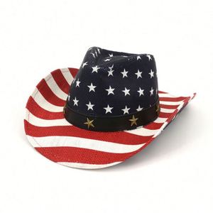 Sombreros de Vaquero al por Mayor con Ala Moldeable de los Dallas Cowboys, Sombreros con <span class=keywords><strong>la</strong></span> Bandera de EE. UU. - Product Image 5