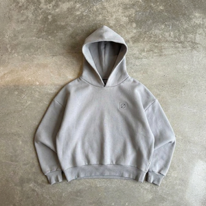 Sudadera con capucha de peso pesado con logo personalizado, estilo Scuba, hombros caídos, roja, suave, gris, cómoda, para hombre, Sudadera con capucha Scuba - Product Image 3