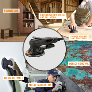 6 Inches 2.5mm Eccentric Size Professional Speed Control Brushless <strong>Electric</strong> <strong>Random</strong> <strong>Orbital</strong> <strong>Sander</strong> Sanding Machine