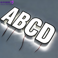 Enseignes lumineuses 3D à LED en acier inoxydable, résistantes aux intempéries, pour devantures de magasins, commerces de détail, bureaux et usage commercial