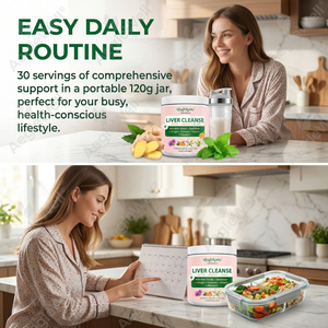 Aeglewell OEM Poudre Détoxifiante <span class=keywords><strong>pour</strong></span> <span class=keywords><strong>le</strong></span> <span class=keywords><strong>Foie</strong></span> (30 Doses) Soutien Détoxifiant avec Chardon-Marie, Pissenlit, Curcuma et Vitamine C, Saveur Orange - Product Image 2