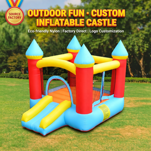 Castello Gonfiabile Commerciale Nido C-83 per Bambini, in Nylon, con Soffiatore e Ampia Area di Salto - Product Image 1