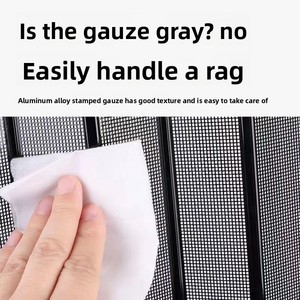 Nhôm phẳng lưới chống muỗi cửa màn hình cực kỳ hẹp vô hình gấp cửa trượt chống trộm Tính năng liễu lông tơ - Product Image 3