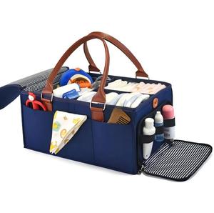 Sac de rangement portable pour couches avec couvercle roulant et séparateurs amovibles, organiseur pour chambre d'enfant, table à langer, voiture - Product Image 5