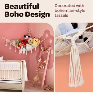 Stuffed Animal Cotton Toy Pet Hanging Storage with Screw-In Adhesive Hooks - Product Image 5