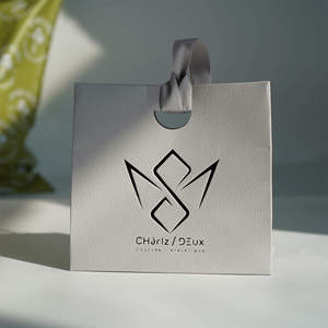 Custom Logo <b>Small</b> Gift <b>Bag</b> Paper Texture Jewelry Shopping <b>Bag</b> Die-cut Ribbon Handle <b>Bag</b> Jewelry Paper <b>Bags</b> for <b>Small</b> Business - Product Image 1