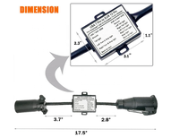 Adaptateur de remorque 7 à 13 broches, convertisseur de connecteur de remorque USA 7 broches vers prise EUR 13 broches, séparation du signal d'arrêt/feu stop