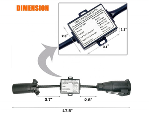 <strong>Trailer</strong> Adapter <strong>7</strong> To 13 <strong>Trailer</strong> Connector Light Converter USA <strong>7</strong> <strong>Pin</strong> <strong>Plug</strong> To EUR 13Pin <strong>Socket</strong> Stop/Brake Signal Separation - Product Image 3