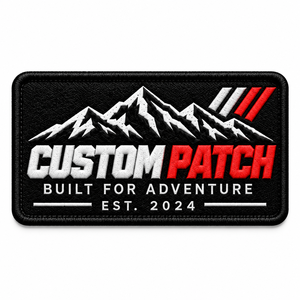 Certified Factory Black Outdoor Style Custom Logo Embroidered Patch Laser Cut Hook And Loop Embroidery Patches - Product Image 2