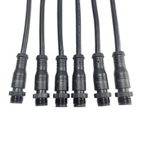 Connecteurs circulaires étanches M12 6 broches mâle-femelle pour éclairage LED