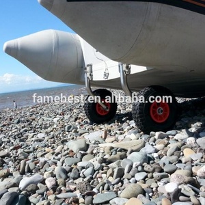 Ruedas de plataforma de popa de barco de acero inoxidable Rueda de espuma de PU negra Piezas y accesorios de capacidad de 300 libras - Product Image 2