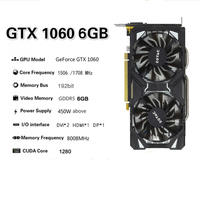 Vente en gros carte graphique GTX 1060 6G GDDR5 6 broches cartes vidéo GPU carte mère CPU de bureau