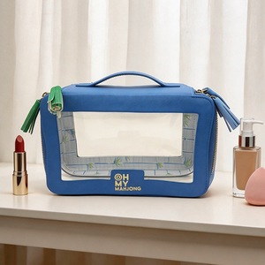 Sac de rangement de luxe moderne pour Mahjong et Poker, écologique, imperméable, pliable, en PVC transparent, avec fermeture éclair de style américain, pour le divertissement - Product Image 5