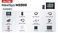 Autel Maxisys MS909 Topologi 2.0 Pemetaan Jaringan Mendukung Pemrograman & Pengkodean ECU OE Tes Aktif Sistem Lengkap DoIP CAN FD J2534