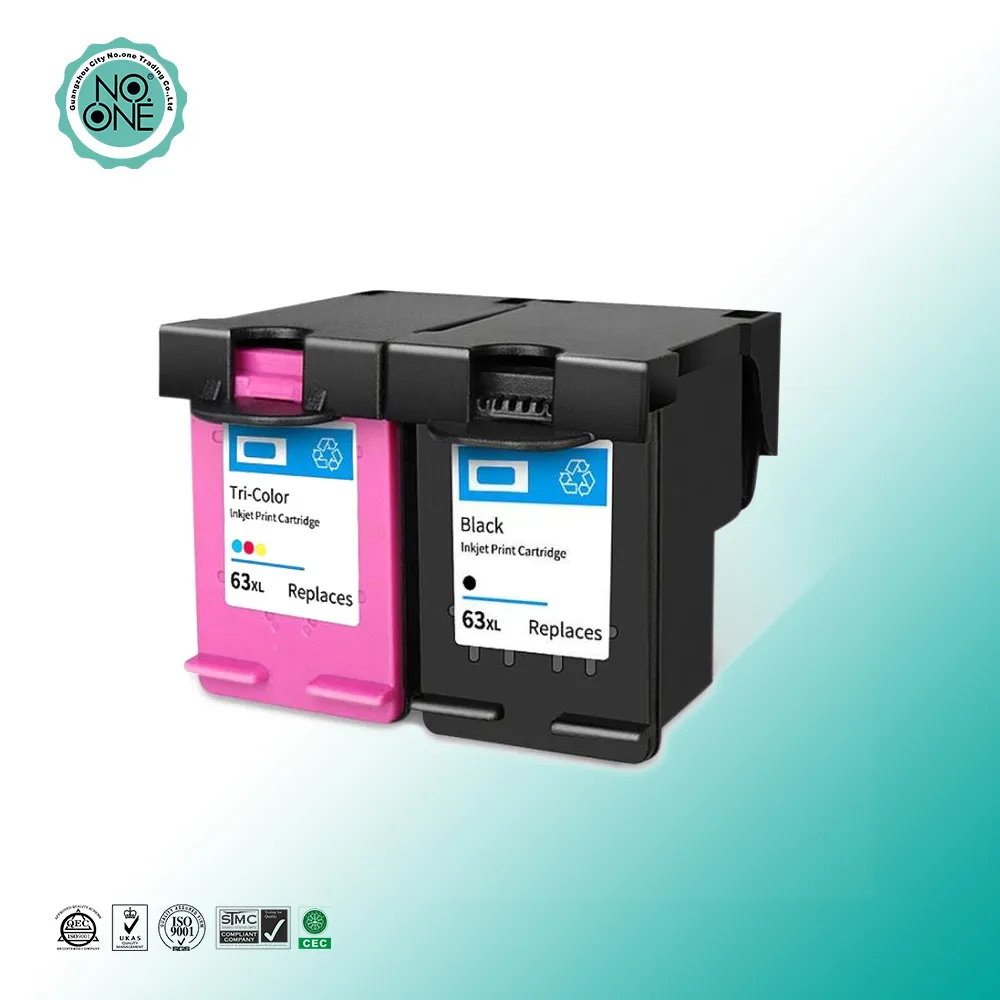 Kartrid tinta isi ulang warna 63XL 63 XL hitam untuk HP Deskjet Inkjet untuk HP63XL 1110 4650 2131 3630 4520 Printer