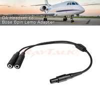 Adaptateur de câble d'aviation RayTalk pour casque Airbus, connecteurs de communication